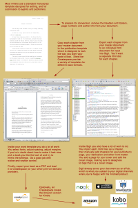 ePub Workflow. Getting your manuscript off the laptop and into stores.